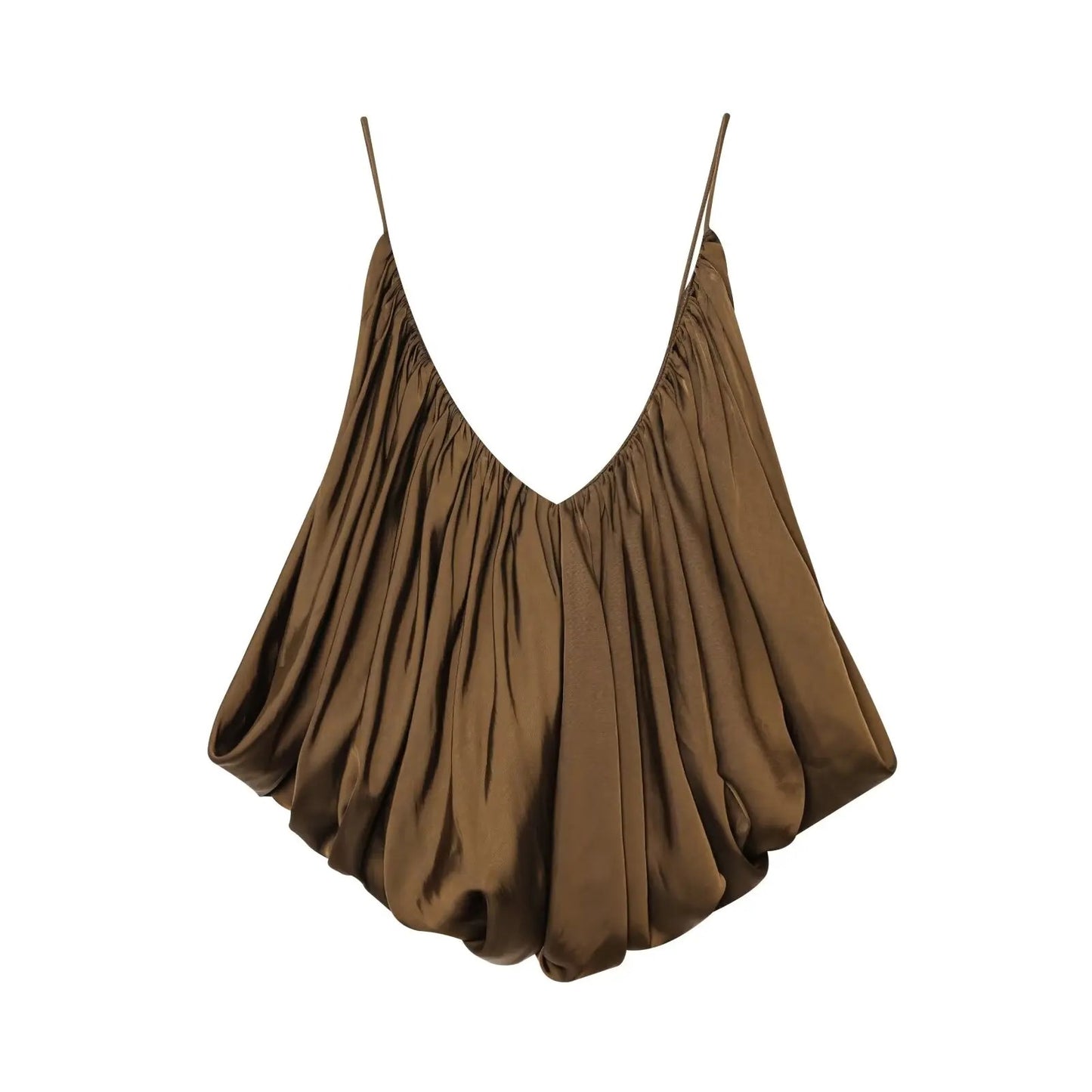 TRAFZA Women New Fashion Solid Belt Wrinkles Decorate Casual Loose Trousers Female Chic Zipper Side Pocket Slim Wide Leg Pants